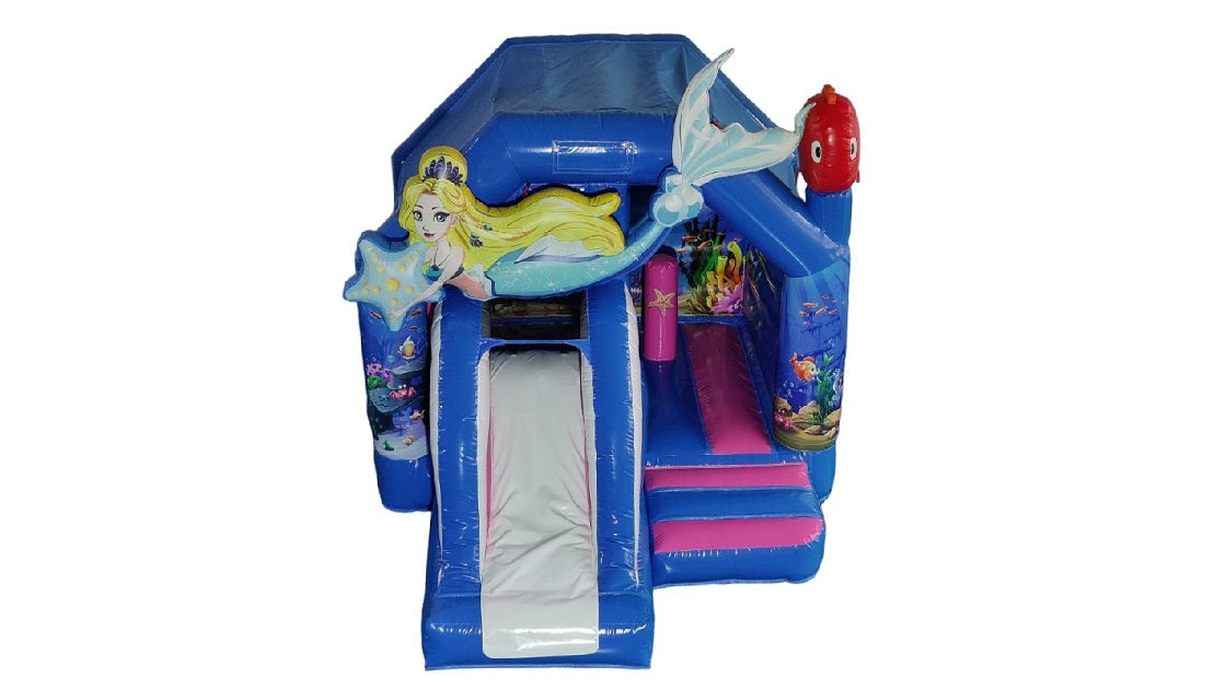 Hüpfburg "Meerjungfrau" - mit integrierter Rutsche (Miete)