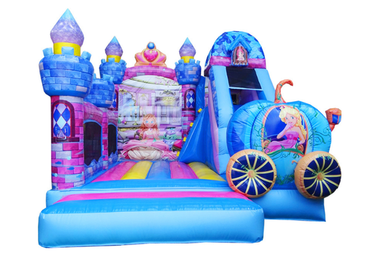 Hüpfburg "Prinzessin" - mit integrierter Rutsche (Miete)