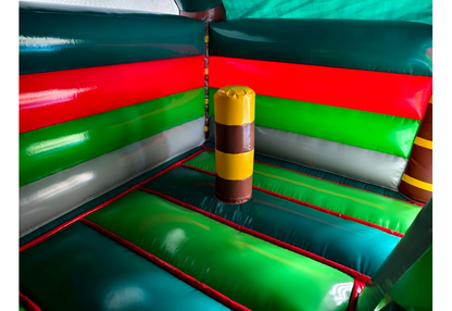 Hüpfburg "Dinosaurier" - mit integrierter Rutsche (Miete)